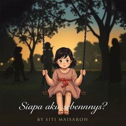 A novel cover for the title "Siapa aku sebenarnya?" by Siti Maisaroh