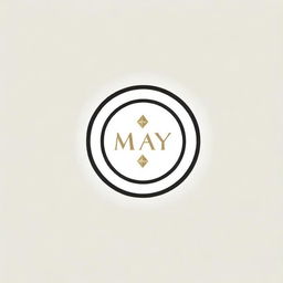 Design a logo for a luxury clothing brand named 'May'. The logo should communicate opulence and sophistication.