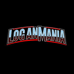 'LOGANMANIA' spelled out in the style of the classic WrestleMania logo, featuring bold, dynamic, and dramatic lettering