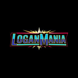 A retro WWF WrestleMania logo style design featuring the word "LOGANMANIA"