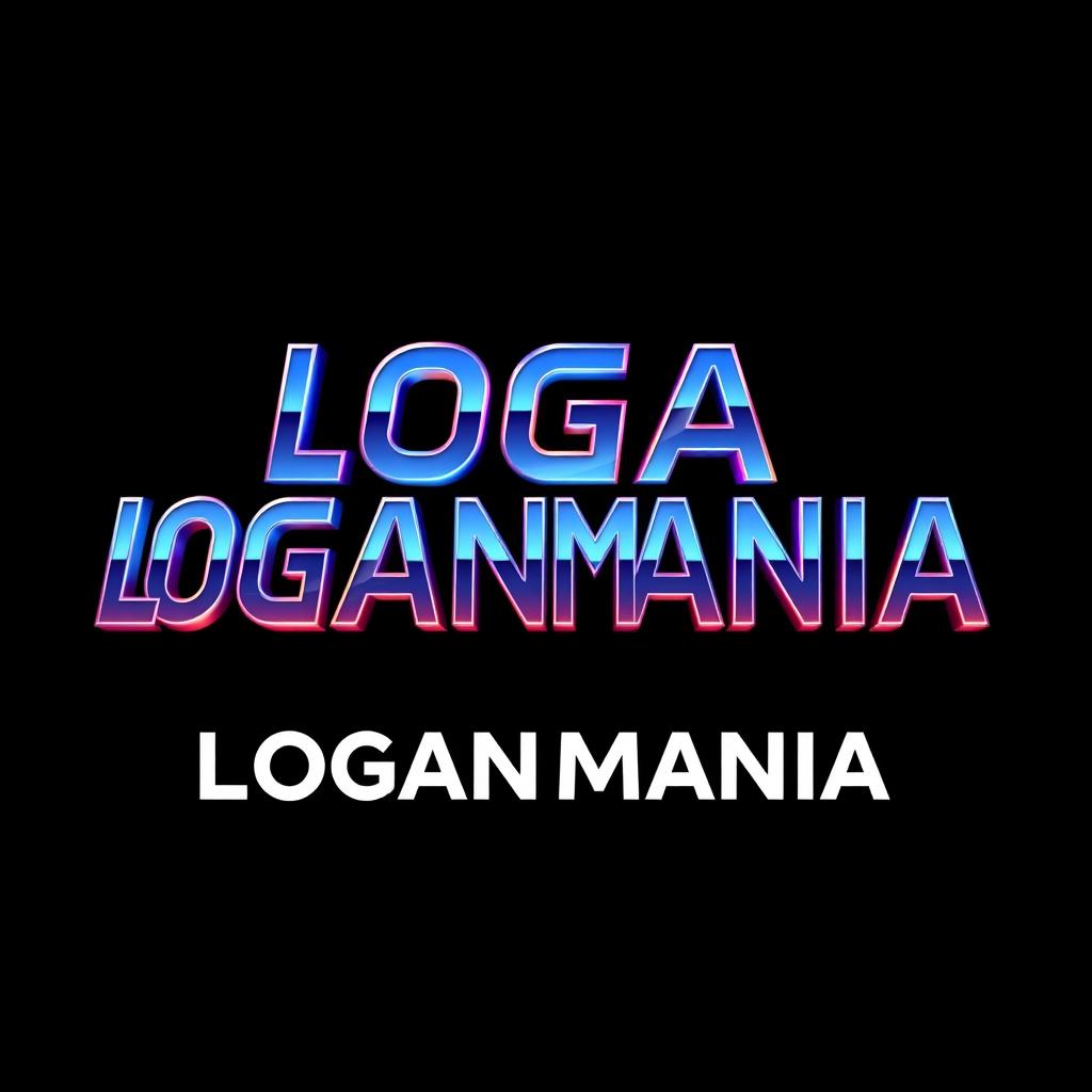 Logo design with the text "LOGANMANIA" in a vibrant and bold oon style