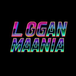 Logo design with the text "LOGANMANIA" in a vibrant and bold oon style