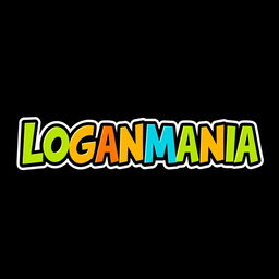 A cartoon-style logo featuring the text "LOGANMANIA" prominently