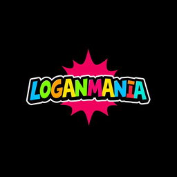 A cartoon-style logo featuring the text "LOGANMANIA" prominently