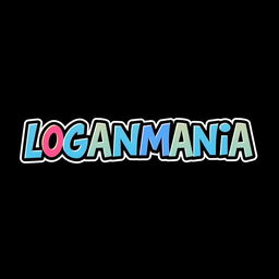 A cartoon-style logo featuring the text "LOGANMANIA" prominently