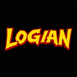 A bold and dynamic logo featuring jagged letters spelling "LOGAN MANIA"