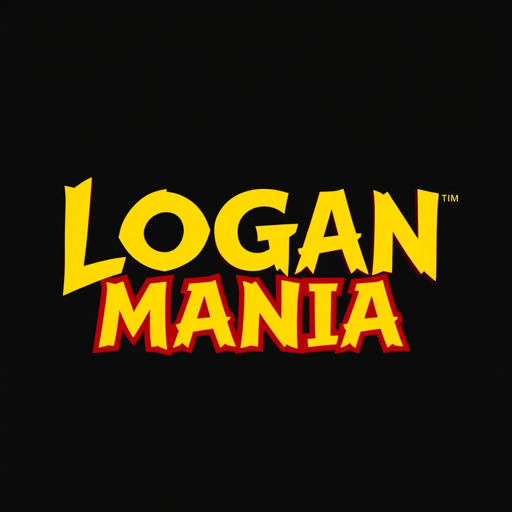 Design a logo featuring the text "LOGAN MANIA" with jagged letters