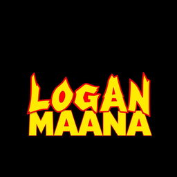 Design a logo featuring the text "LOGAN MANIA" with jagged letters