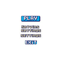 A pixel art style UI menu for a Unity game, set on a white background