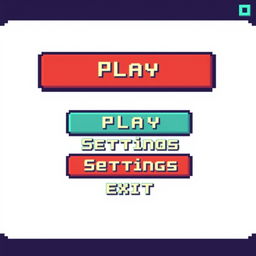 A pixel art style UI menu for a Unity game, set on a white background