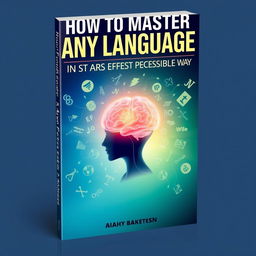 An eye-catching book cover for "How to Master Any Language in the Fastest Possible Way"