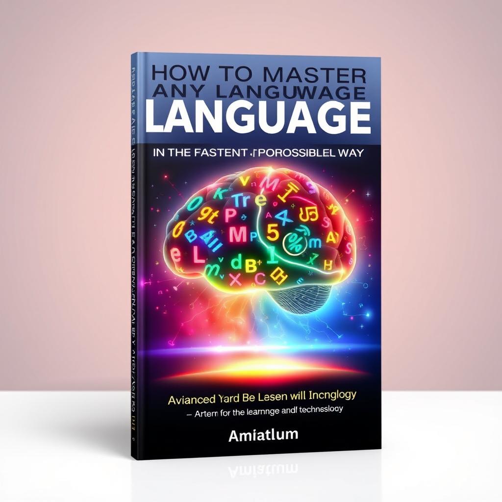 A visually striking book cover for "How to Master Any Language in the Fastest Possible Way"