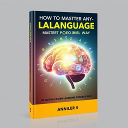 A visually striking book cover for "How to Master Any Language in the Fastest Possible Way"