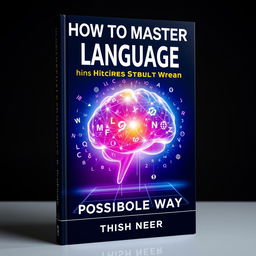 A visually striking book cover for "How to Master Any Language in the Fastest Possible Way"