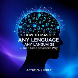 A striking book cover for "How to Master Any Language in the Fastest Possible Way"