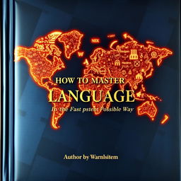 A premium book cover for "How to Master Any Language in the Fastest Possible Way"