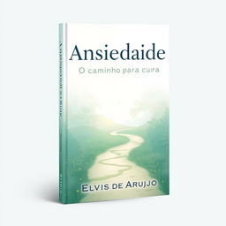 Design a book cover with the title 'Ansiedade: O Caminho para a Cura' and the author's name, Elvis de Araujo