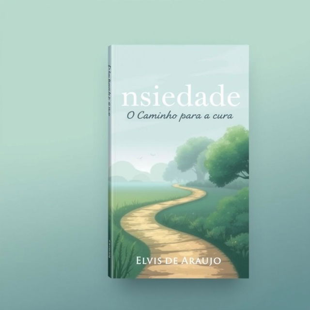 Design a book cover with the title 'Ansiedade: O Caminho para a Cura' and the author's name, Elvis de Araujo