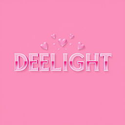 A stunning logo design for a Kpop group featuring the bold writing "DELIGHT"