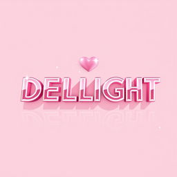 A stunning logo design for a Kpop group featuring the bold writing "DELIGHT"