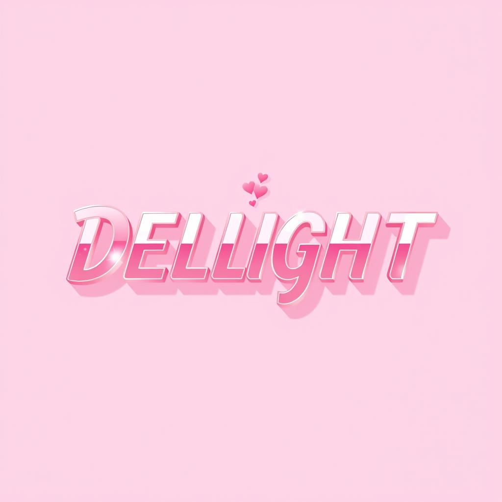 A stunning logo design for a Kpop group featuring the bold writing "DELIGHT"