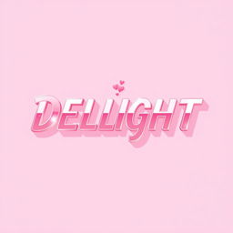 A stunning logo design for a Kpop group featuring the bold writing "DELIGHT"