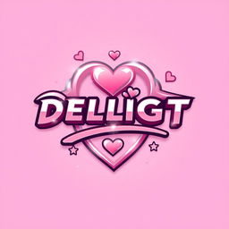 A stunning logo design for a Kpop group featuring the bold writing "DELIGHT"