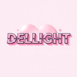 A stunning logo design for a Kpop group featuring the bold writing "DELIGHT"