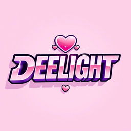 A stunning logo design for a Kpop group featuring the bold writing "DELIGHT"