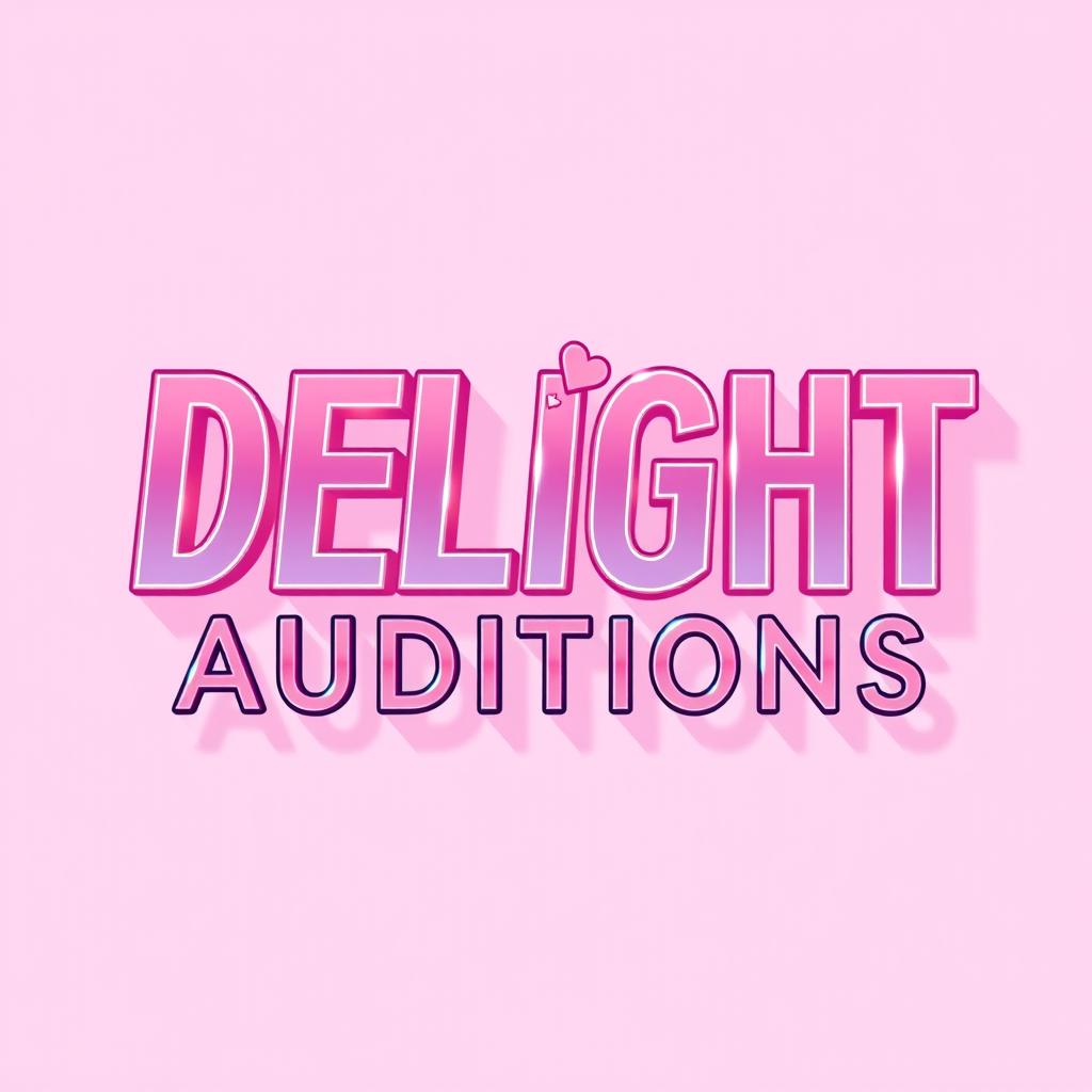 A stunning logo design for a Kpop group with the large writing "DELIGHT AUDITIONS"