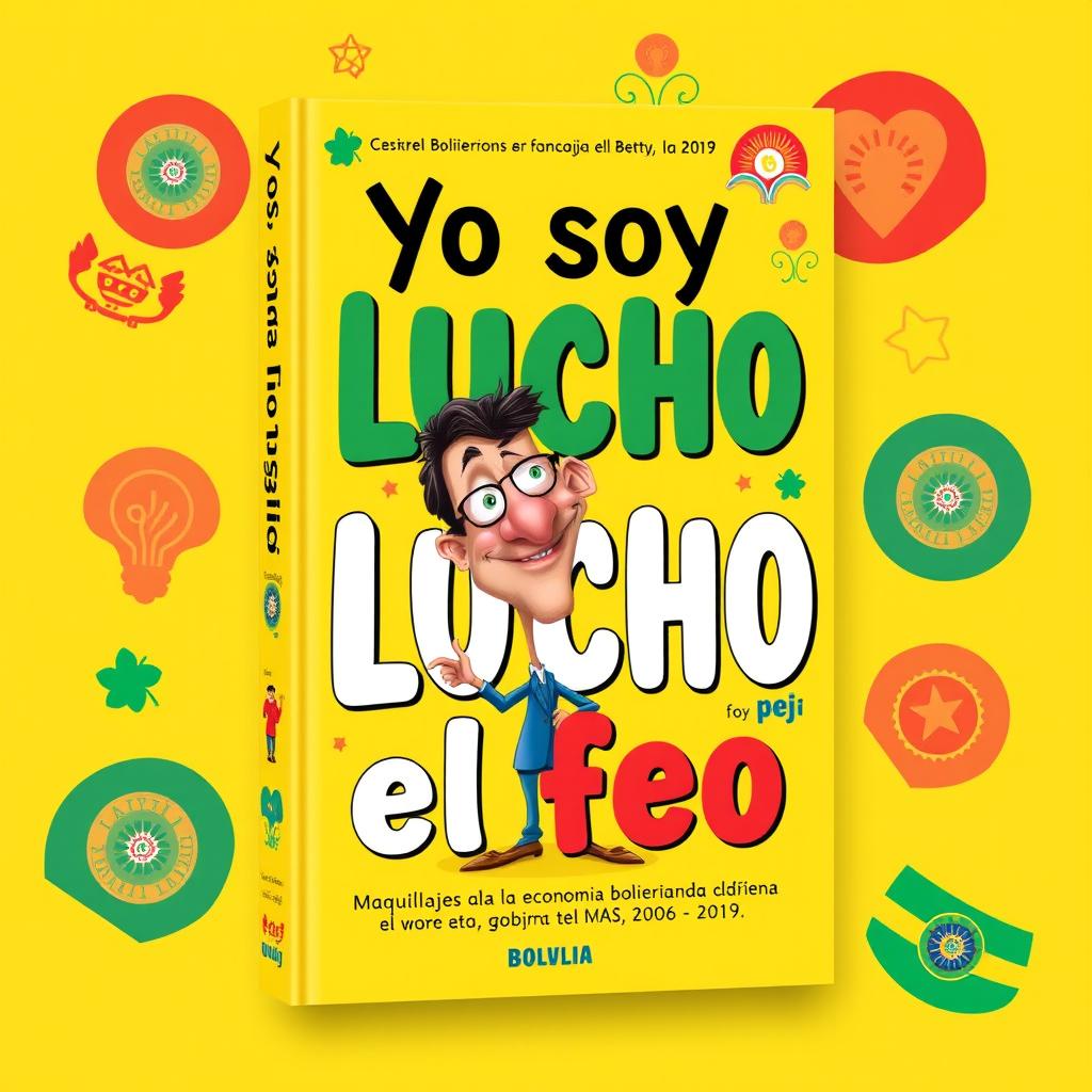 A book cover for "Yo soy Lucho, el feo" with a subtitle "Maquillajes a la economía boliviana durante el gobierno del MAS 2006 - 2019"