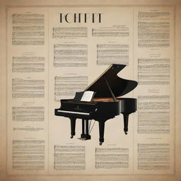 Generate a poster symbolizing the Romantic Period in music. It should include defining characteristics such as intensity of emotion, individualism, and passion. Display elements such as grand pianos, violins, and opera houses.