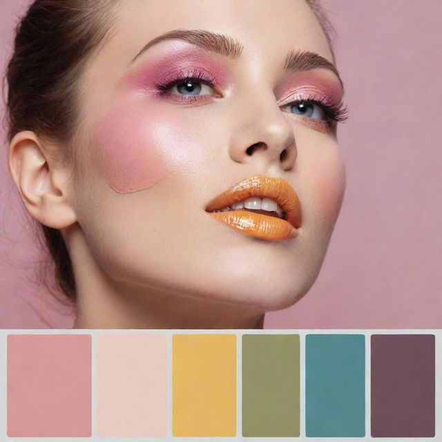 Generate five color pallets inspired by the connotations of the words 'beauty' and 'power'. Each palette should embody a unique blend of these themes, showcasing the various ways to interpret and visually represent beauty and power.