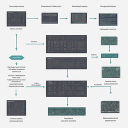 Illustration of a definition for Sequential Circuits featuring labels and arrows indicating different components (like flip-flops, logic gates) and process flow in a style that is easy to understand.