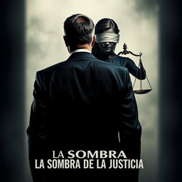 A film poster in DINA4 format featuring the image of the back of a powerful businessman in a tailored suit, standing with an air of authority