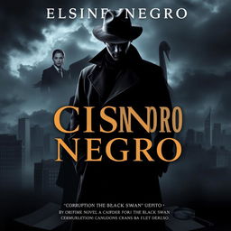 A thrilling and mysterious crime novel cover titled 'Cisne Negro'