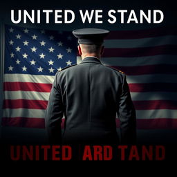 A movie poster for a TV show titled 'United We Stand', featuring a fictional scenario where America is a dictatorship