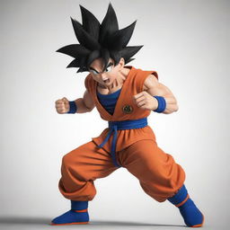 Create an image of Goku, the protagonist from Dragon Ball Z, in a dynamic and powerful pose.