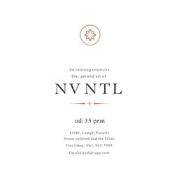 A minimalistic event invitation design featuring clean lines, elegant typography, and a subtle color palette