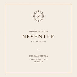 A minimalistic event invitation design featuring clean lines, elegant typography, and a subtle color palette