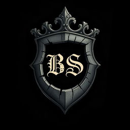 A portrait-style illustration of a broken crest set against a dark, moody background