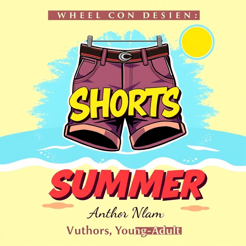 An ebook cover design featuring a vibrant and eye-catching illustration of a pair of stylish shorts