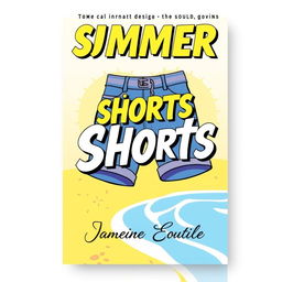 An ebook cover design featuring a vibrant and eye-catching illustration of a pair of stylish shorts