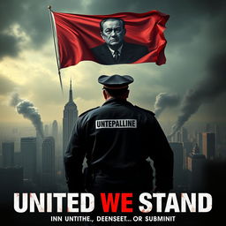 A compelling movie poster titled "United We Stand" depicting a dystopian America as a dictatorship