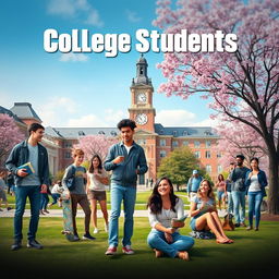 A captivating movie poster for the TV show 'College Students