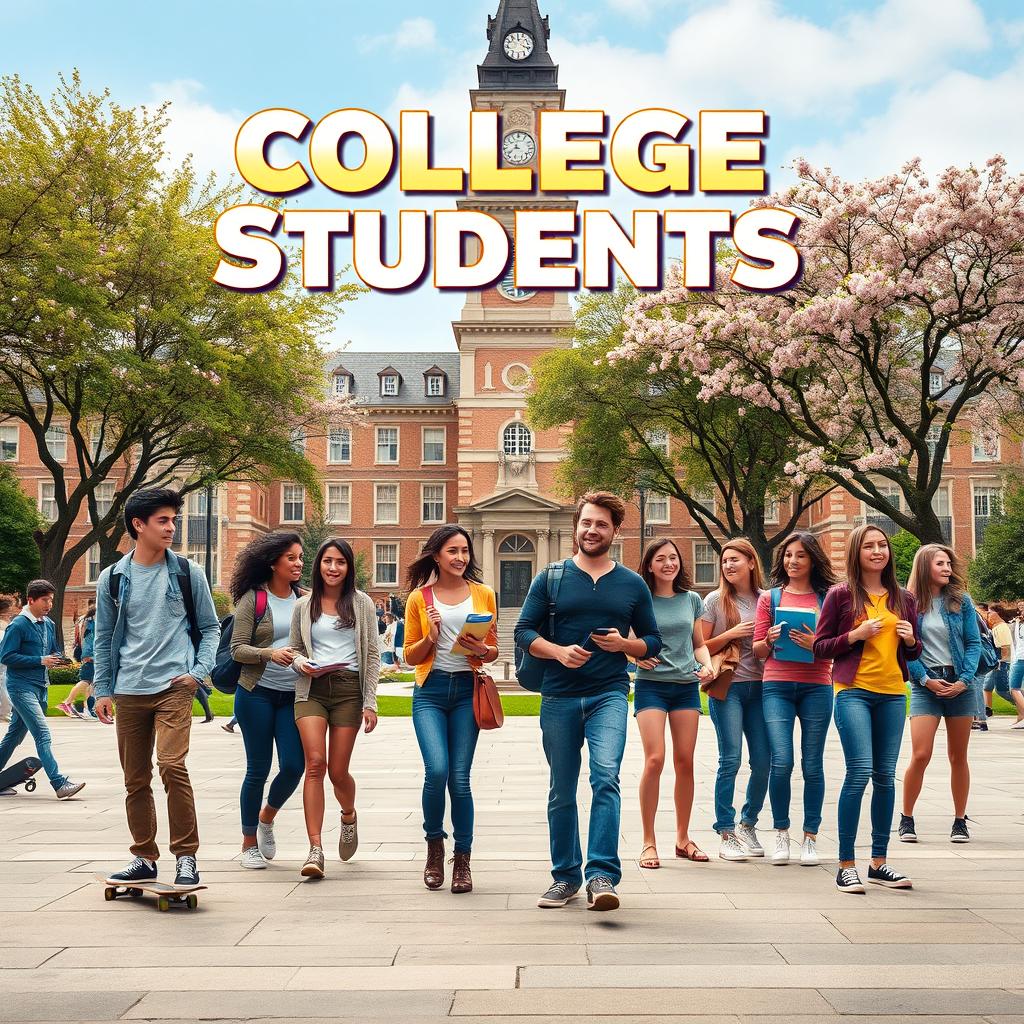 A captivating movie poster for the TV show 'College Students