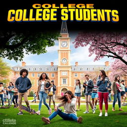 A captivating movie poster for the TV show 'College Students