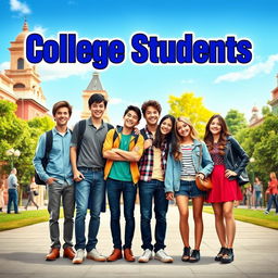 An engaging and fun movie poster for a TV show titled 'College Students