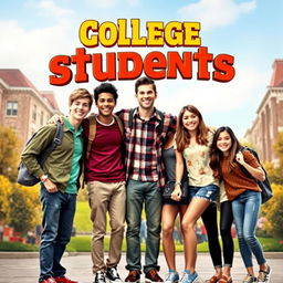 An engaging and fun movie poster for a TV show titled 'College Students