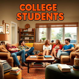 A vibrant and inviting movie poster for the TV show titled 'College Students